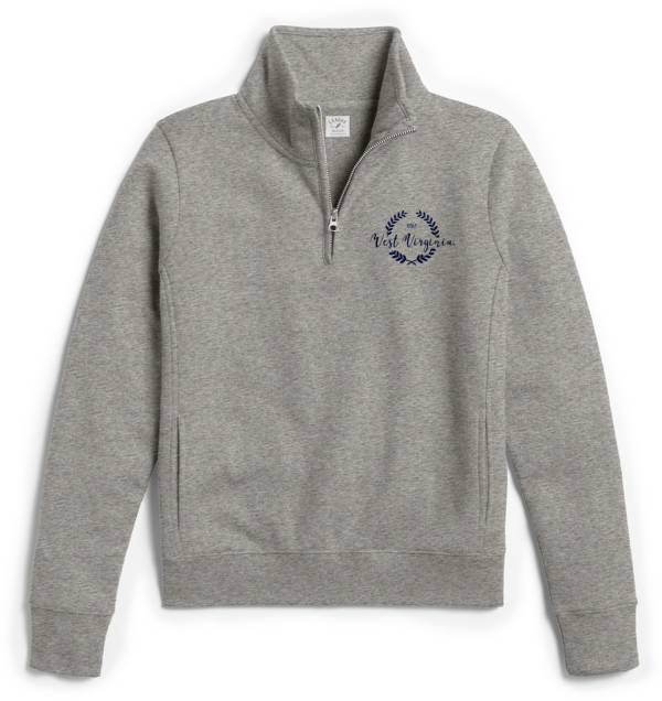 League-Legacy Women's West Virginia Mountaineers Grey Victory Springs Quarter-Zip Shirt