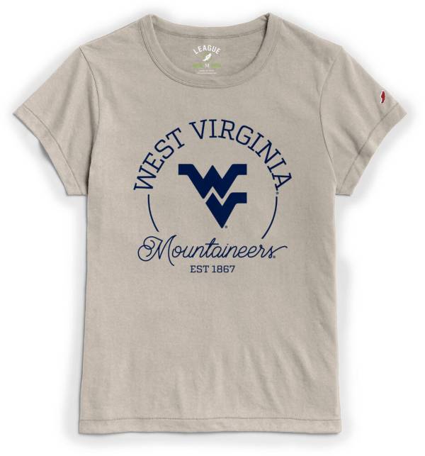 League-Legacy Women's West Virginia Mountaineers Grey Re-Spin T-Shirt