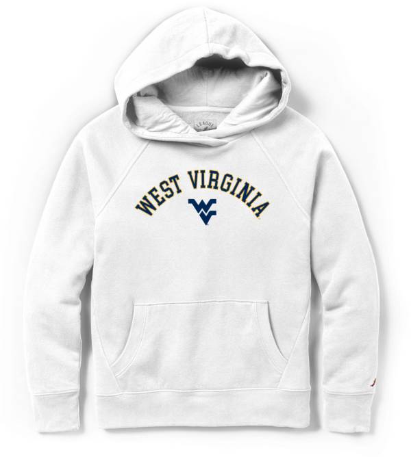 League-Legacy Women's West Virginia Mountaineers White Academy Hood Sweatshirt