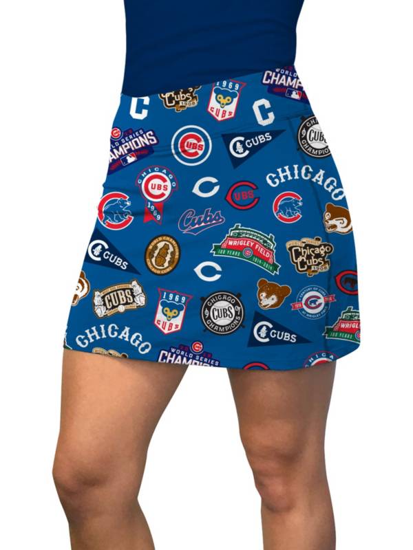 Loudmouth Golf Women's Chicago Cubs Retro Blue Performance Golf Skort