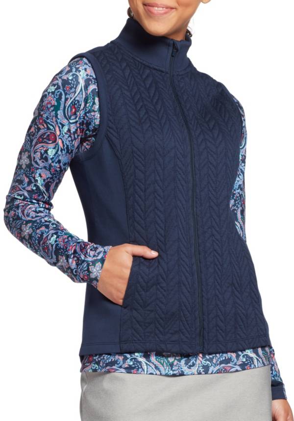 Lady Hagen Women's Cable Knit Golf Vest