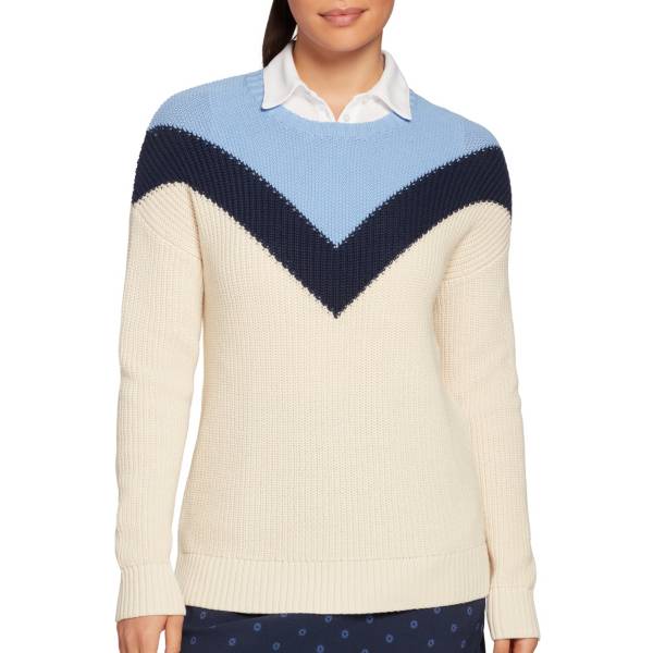 Lady Hagen Women's Chevron Colorblock Golf Sweater