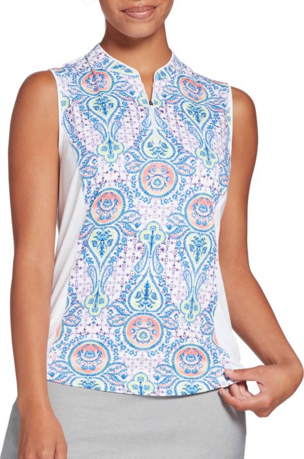 Lady Hagen Women's Paisley Sleeveless Golf Polo