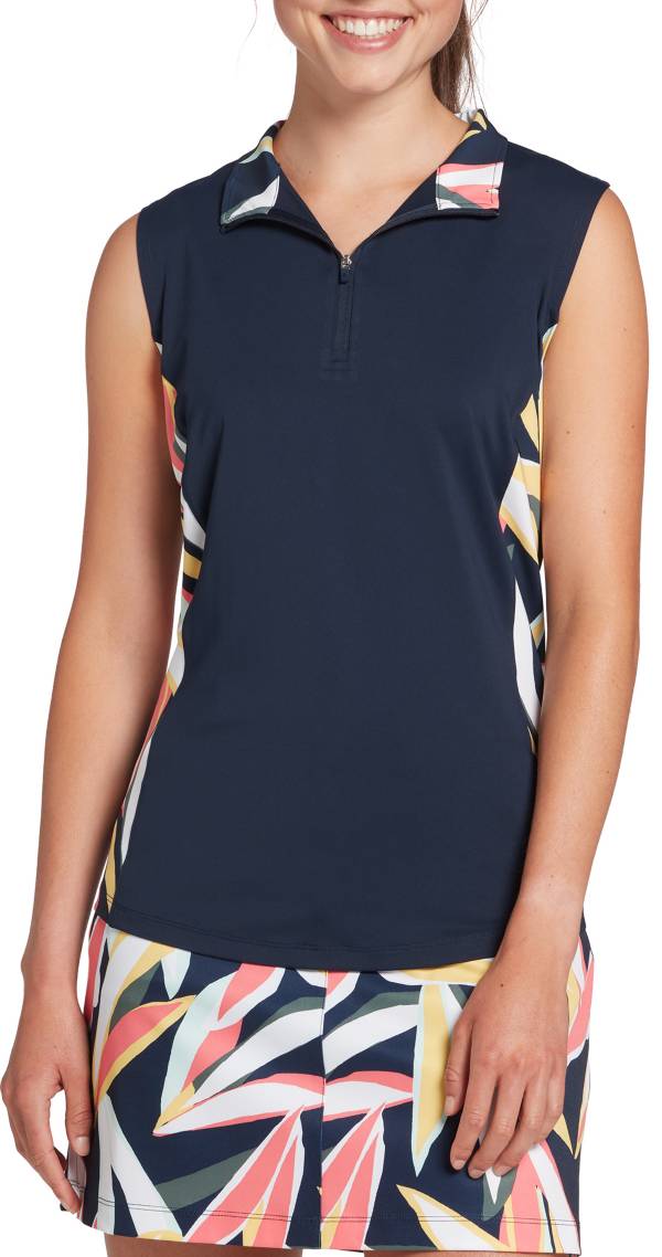 Lady Hagen Women's Tropical Side Piece Sleeveless Golf Polo