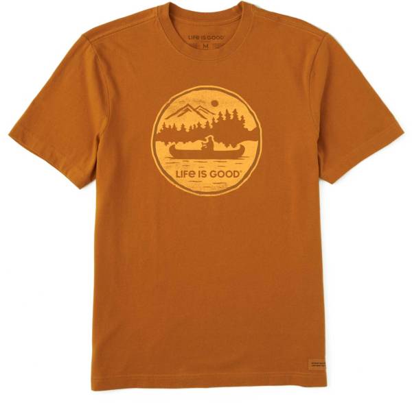 Life Is Good Men's Canoe Coin Crusher Graphic T-Shirt