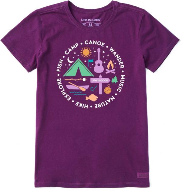 Life Is Good Women's All About Camp Crusher Graphic T-Shirt