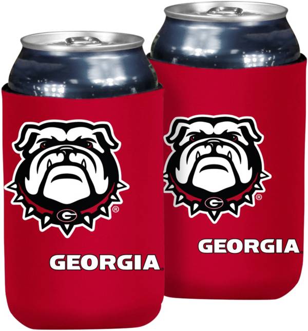 Team Color Logo Brands NCAA Georgia Bulldogs Flat Coozie One Size 