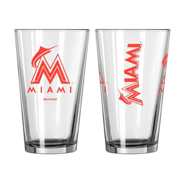 Logo Miami Marlins 16oz. Pint Glass