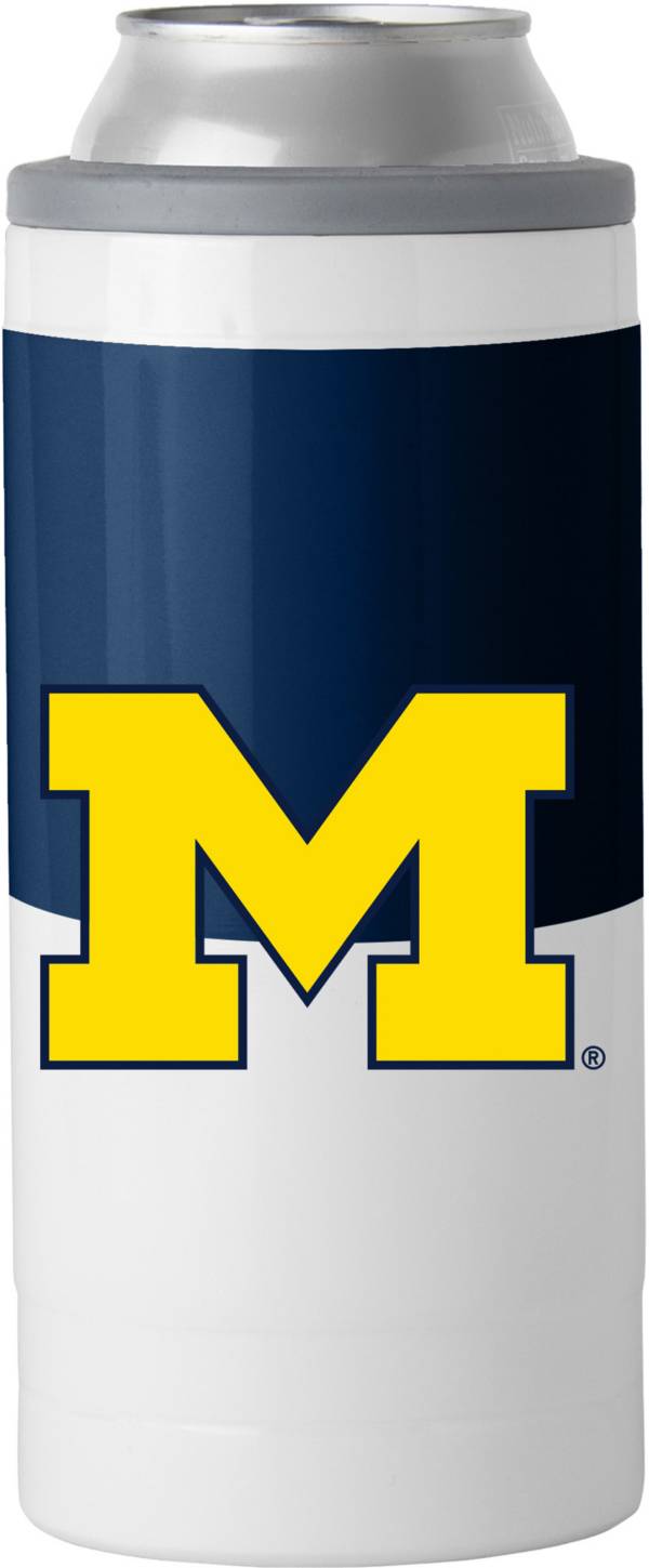 Logo Michigan Wolverines 12 oz. Slim Can Coozie