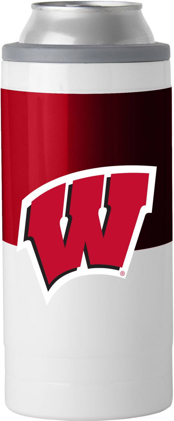 Logo Wisconsin Badgers 12 oz. Slim Can Coozie