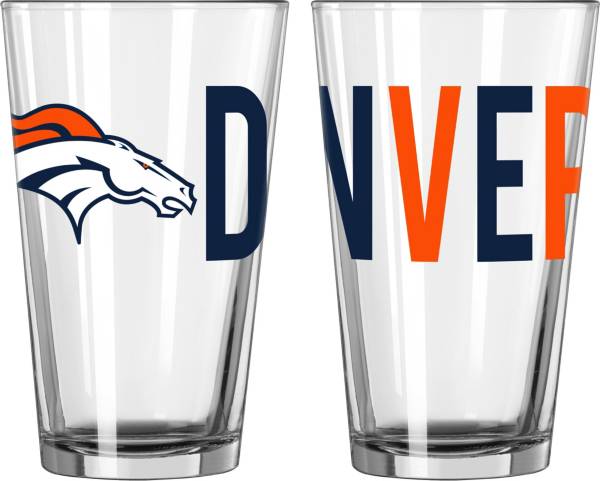 Logo Denver Broncos 16 oz. Pint Glass