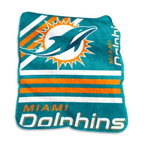 Logo Miami Dolphins Raschel Throw