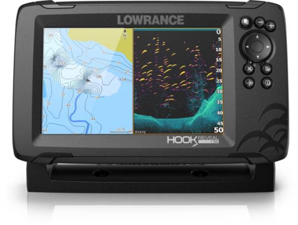 Lowrance HOOK Reveal 7 Splitshot US/CAN Nav+ Bundle Fish Finder