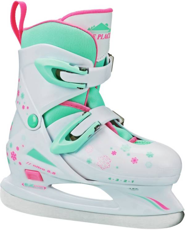 Lake Placid Girls' Nitro 8.8 Adjustable Ice Skates