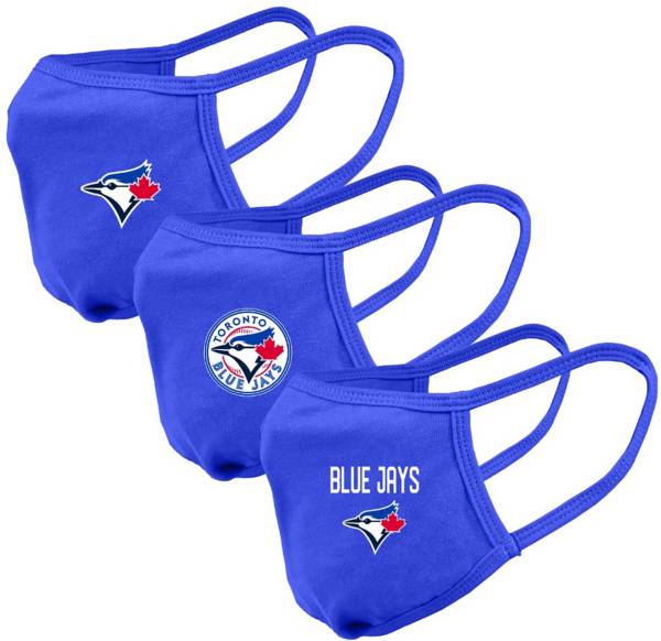 Levelwear Adult Toronto Blue Jays Blue 3-Pack Face Coverings