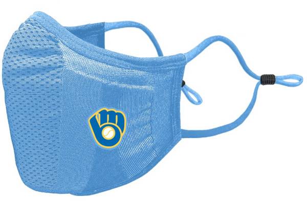 Levelwear Adult Milwaukee Brewers Blue Retro Logo Guard 3 Face Covering