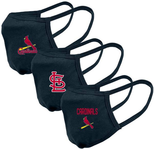 Levelwear Adult St. Louis Cardinals Navy 3-Pack Face Coverings