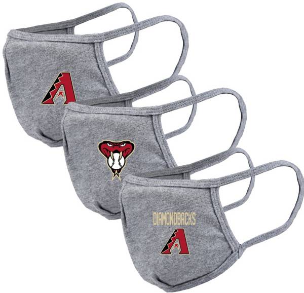 Levelwear Adult Arizona Diamondbacks Grey 3-Pack Face Coverings