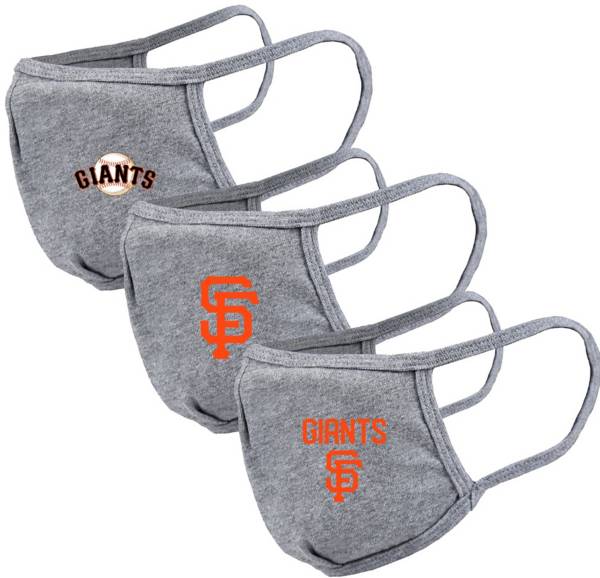 Levelwear Adult San Francisco Giants Grey 3-Pack Face Coverings