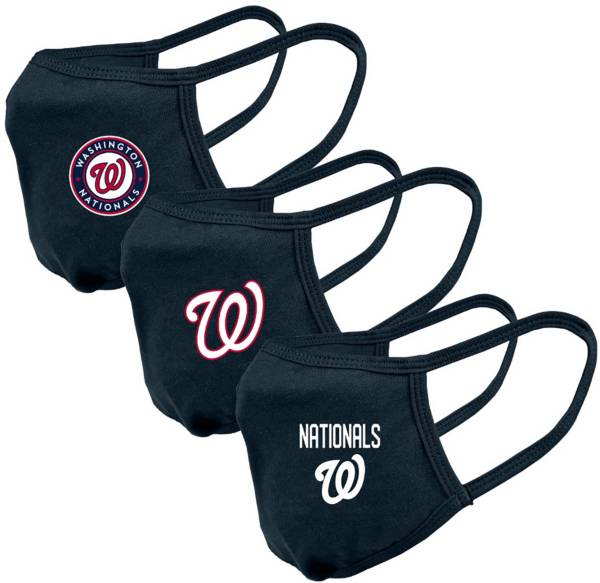 Levelwear Adult Washington Nationals Navy 3-Pack Face Coverings product image