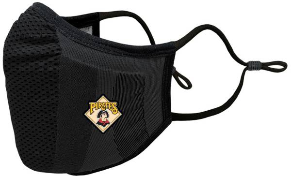 Levelwear Adult Pittsburgh Pirates Black Retro Logo Guard 3 Face Covering