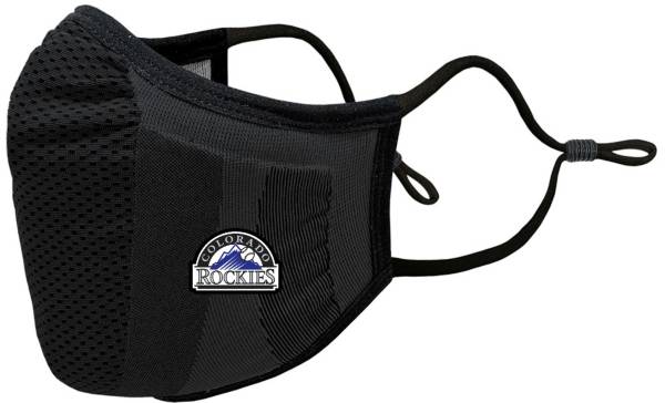 Levelwear Adult Colorado Rockies Black Retro Logo Guard 3 Face Covering