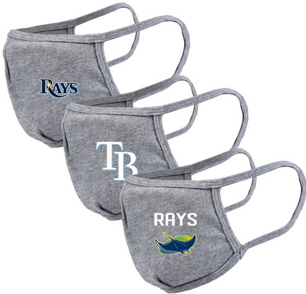 Levelwear Adult Tampa Bay Rays Grey 3-Pack Face Coverings