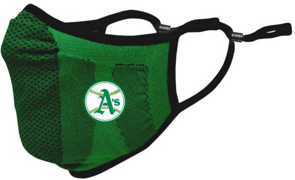 Levelwear Adult Oakland Athletics Green Retro Logo Guard 3 Face Covering