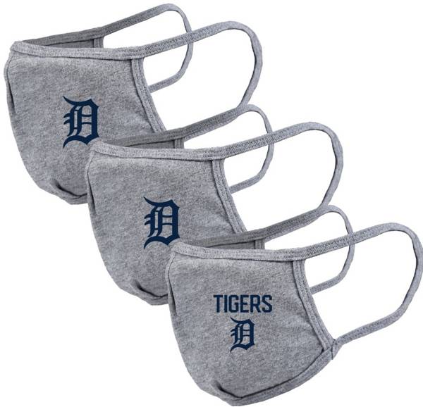 Levelwear Adult Detroit Tigers Grey 3-Pack Face Coverings