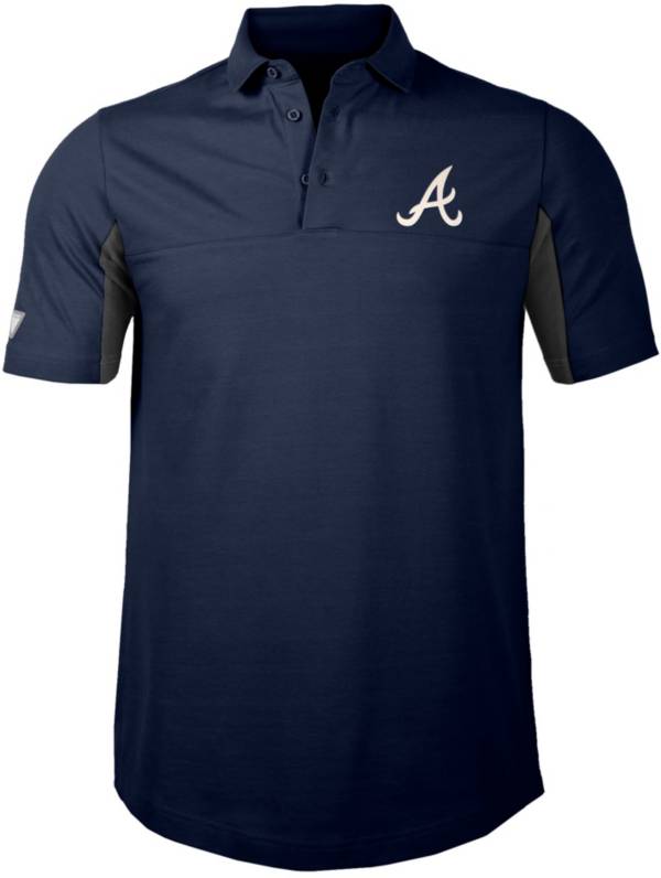 Levelwear Men's Atlanta Braves Navy Rival Insignia Core Polo