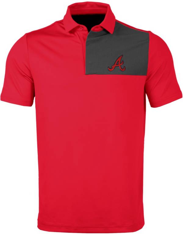 Levelwear Men's Atlanta Braves Red Nolan Insignia Core Polo