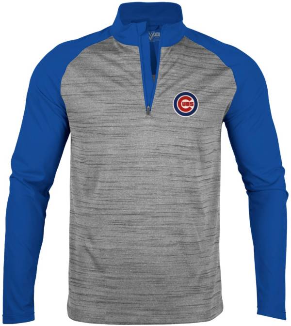 Levelwear Men's Chicago Cubs Grey Vandal Insignia Core 1/4 Zip Shirt