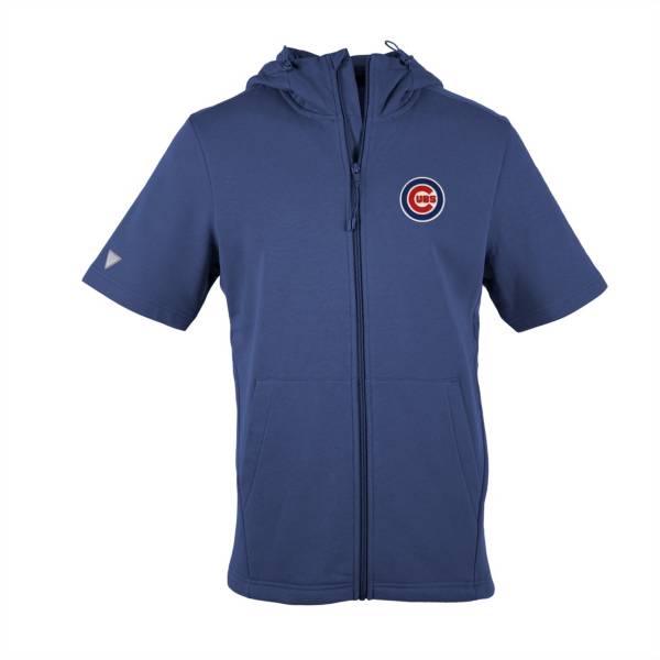 Levelwear Men's Chicago Cubs Royal Recruit Insignia Core Short Sleeve Fleece Hoodie