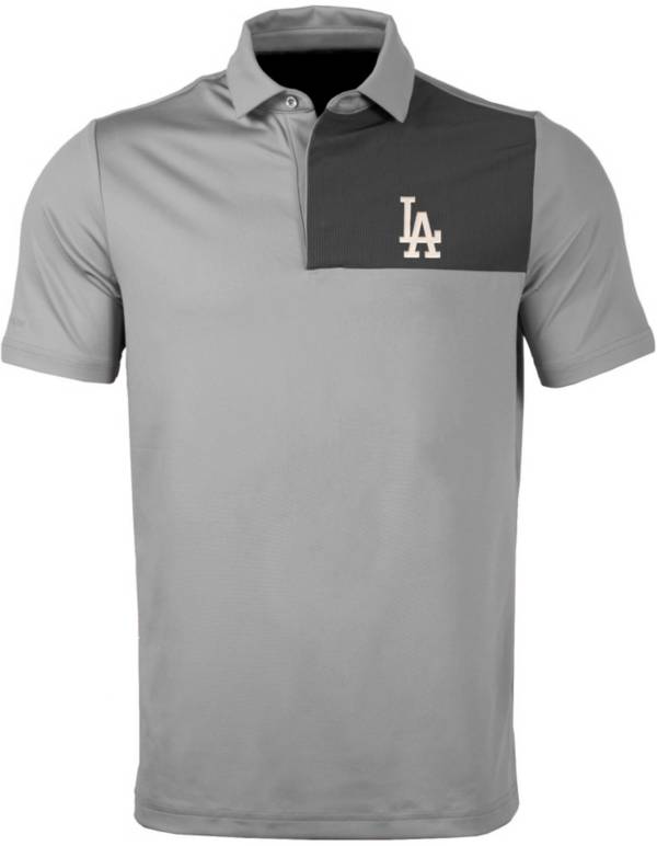 Levelwear Men's Los Angeles Dodgers Gray Nolan Insignia Core Polo