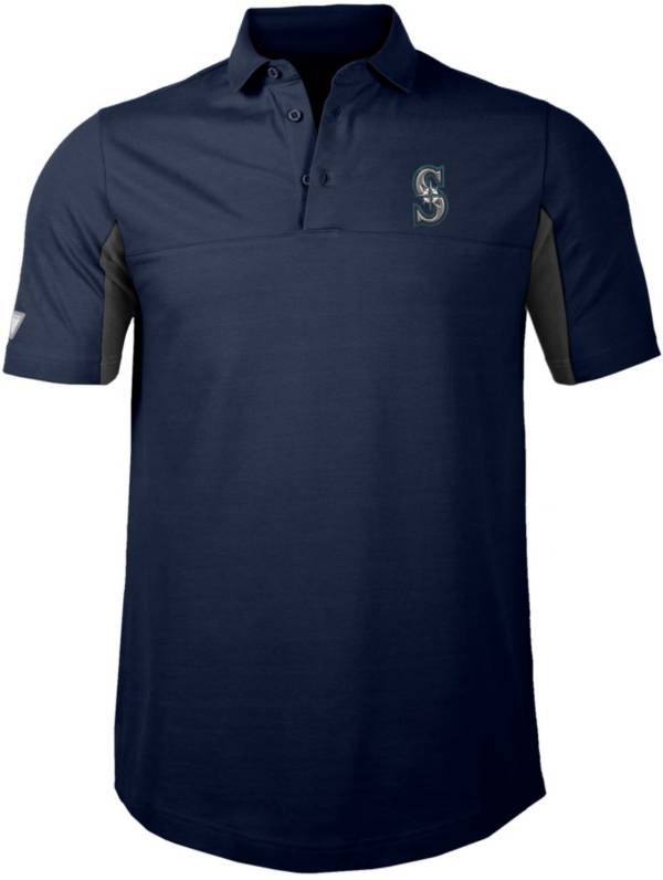 Levelwear Men's Seattle Mariners Navy Rival Insignia Core Polo