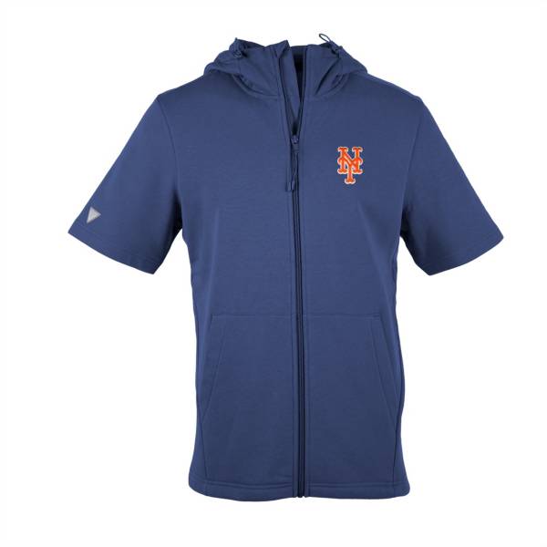 Levelwear Men's New York Mets Royal Recruit Insignia Core Short Sleeve Fleece Hoodie