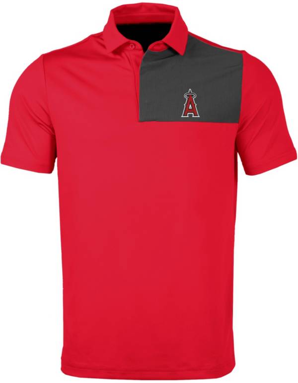 Levelwear Men's Los Angeles Angels Red Nolan Insignia Core Polo