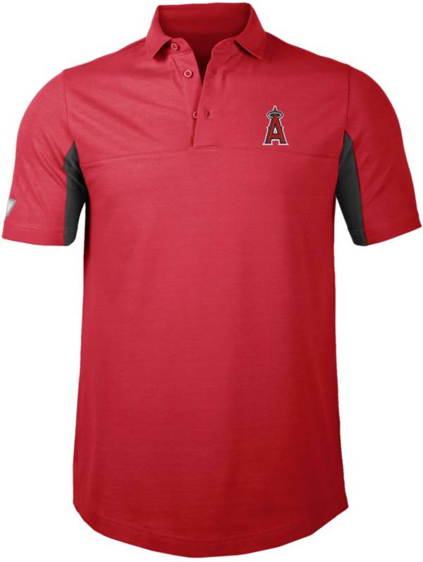 Levelwear Men's Los Angeles Angels Red Rival Insignia Core Polo