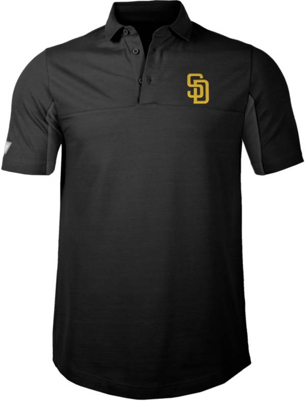 Levelwear Men's San Diego Padres Black Rival Insignia Core Polo