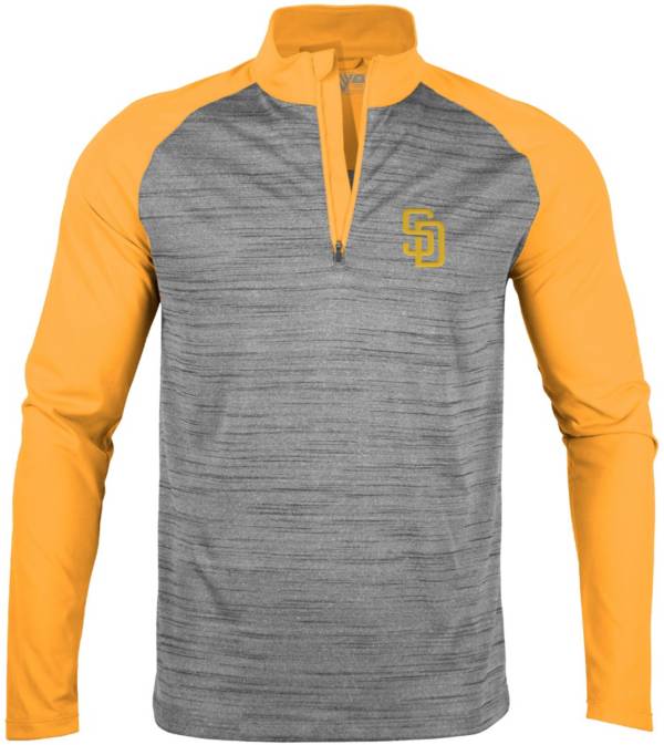 Levelwear Men's San Diego Padres Grey Vandal Insignia Core 1/4 Zip Shirt