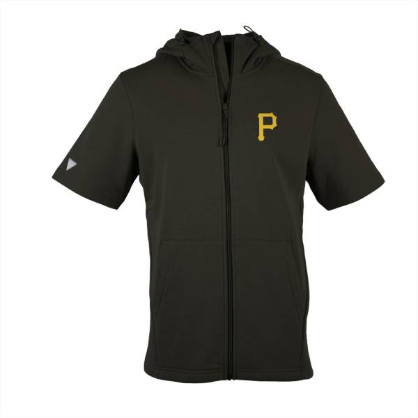 Levelwear Men's Pittsburgh Pirates Black Recruit Insignia Core Short Sleeve Fleece Hoodie product image