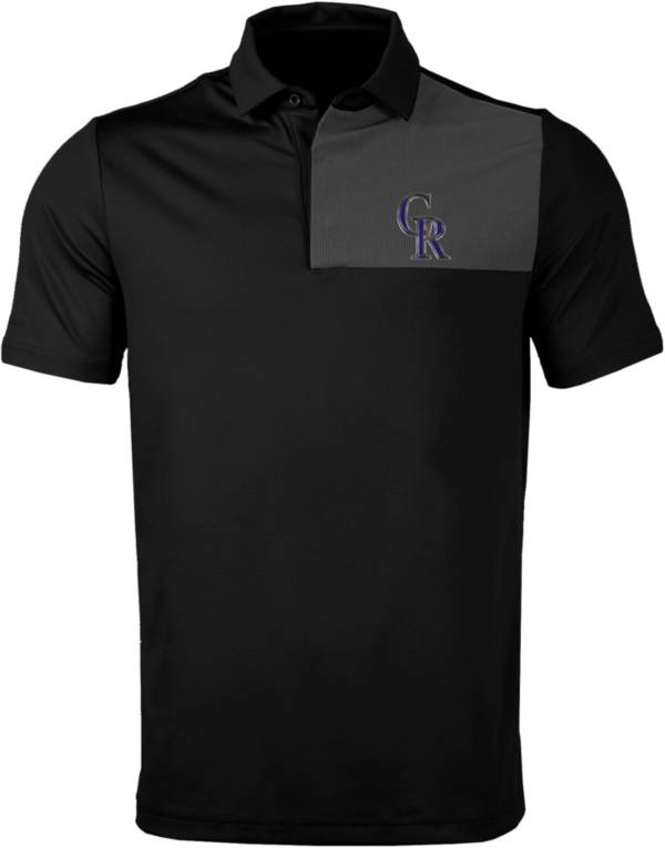 Levelwear Men's Colorado Rockies Black Nolan Insignia Core Polo