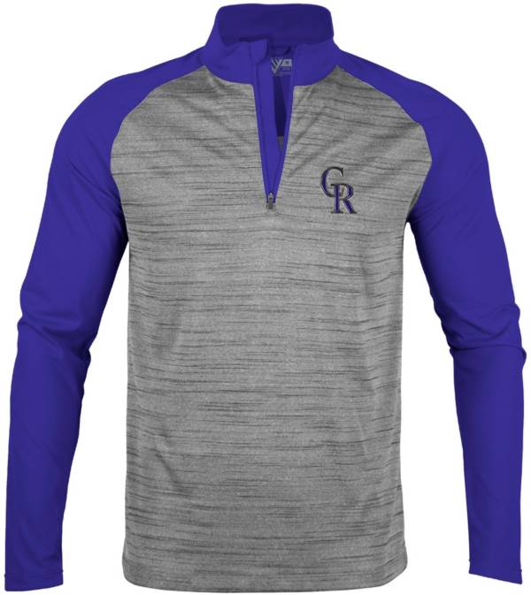 Levelwear Men's Colorado Rockies Grey Vandal Insignia Core 1/4 Zip Shirt