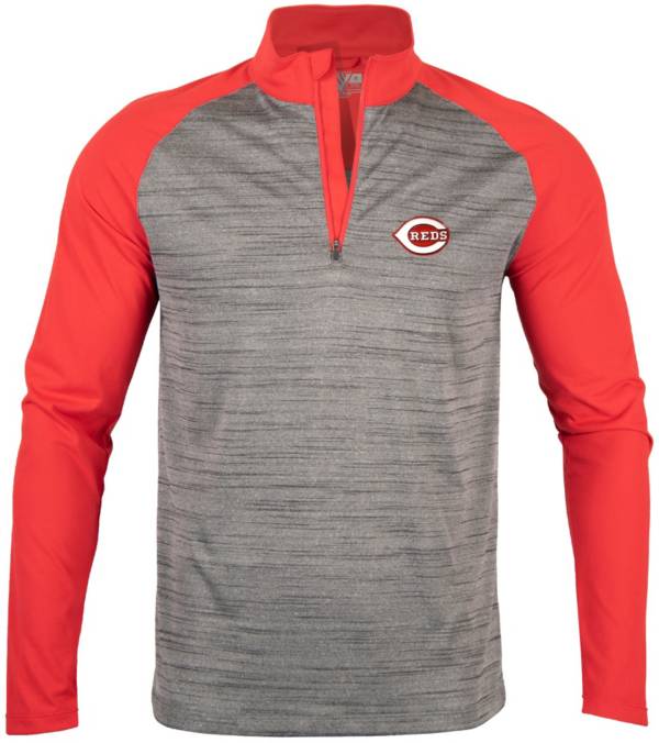 Levelwear Men's Cincinnati Reds Grey Vandal Insignia Core 1/4 Zip Shirt