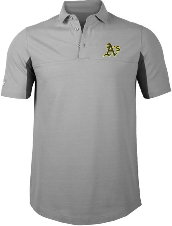 Levelwear Men's Oakland Athletics Gray Rival Insignia Core Polo