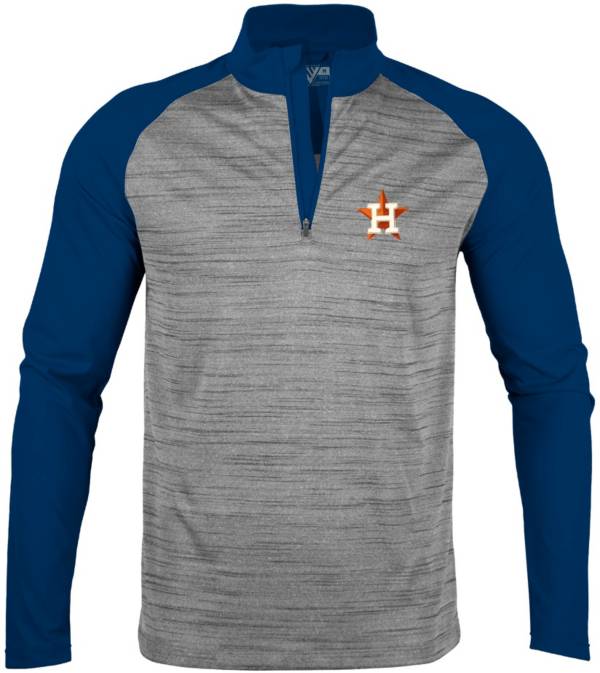 Levelwear Men's Houston Astros Grey Vandal Insignia Core 1/4 Zip Shirt