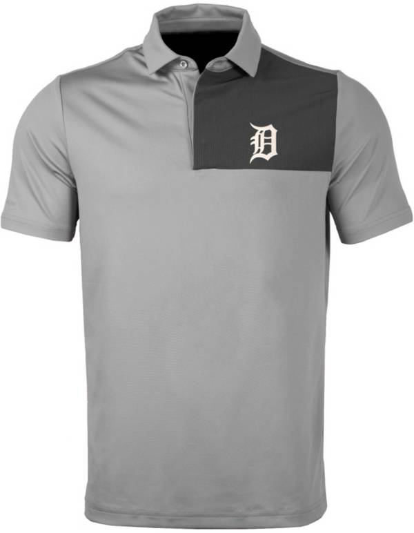 Levelwear Men's Detroit Tigers Gray Nolan Insignia Core Polo