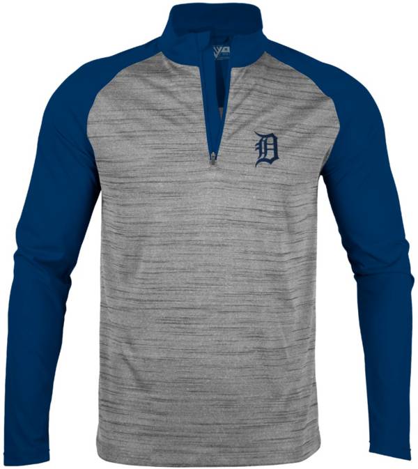 Levelwear Men's Detroit Tigers Grey Vandal Insignia Core 1/4 Zip Shirt