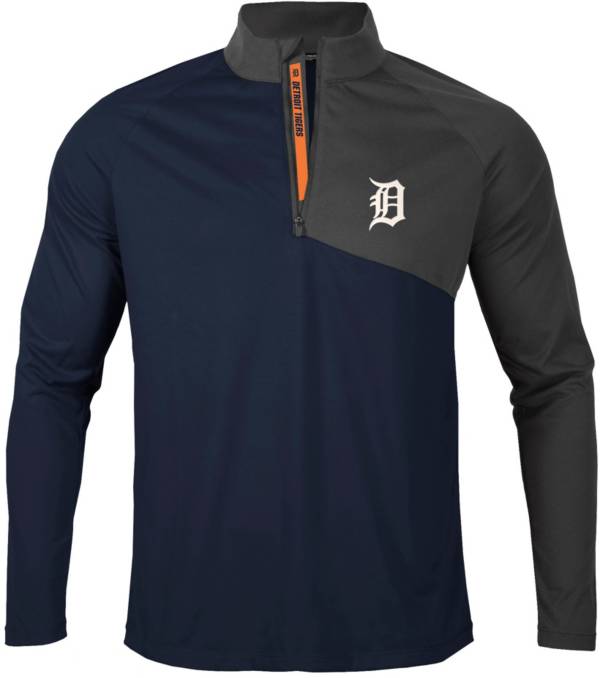 Levelwear Men's Detroit Tigers Navy Pinnacle Slant Text 1/4 Zip product image