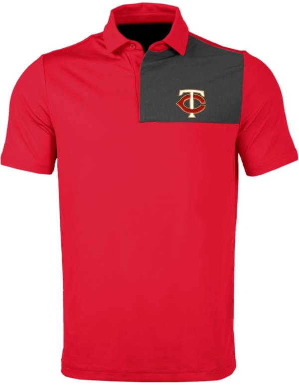 Levelwear Men's Minnesota Twins Red Nolan Insignia Core Polo